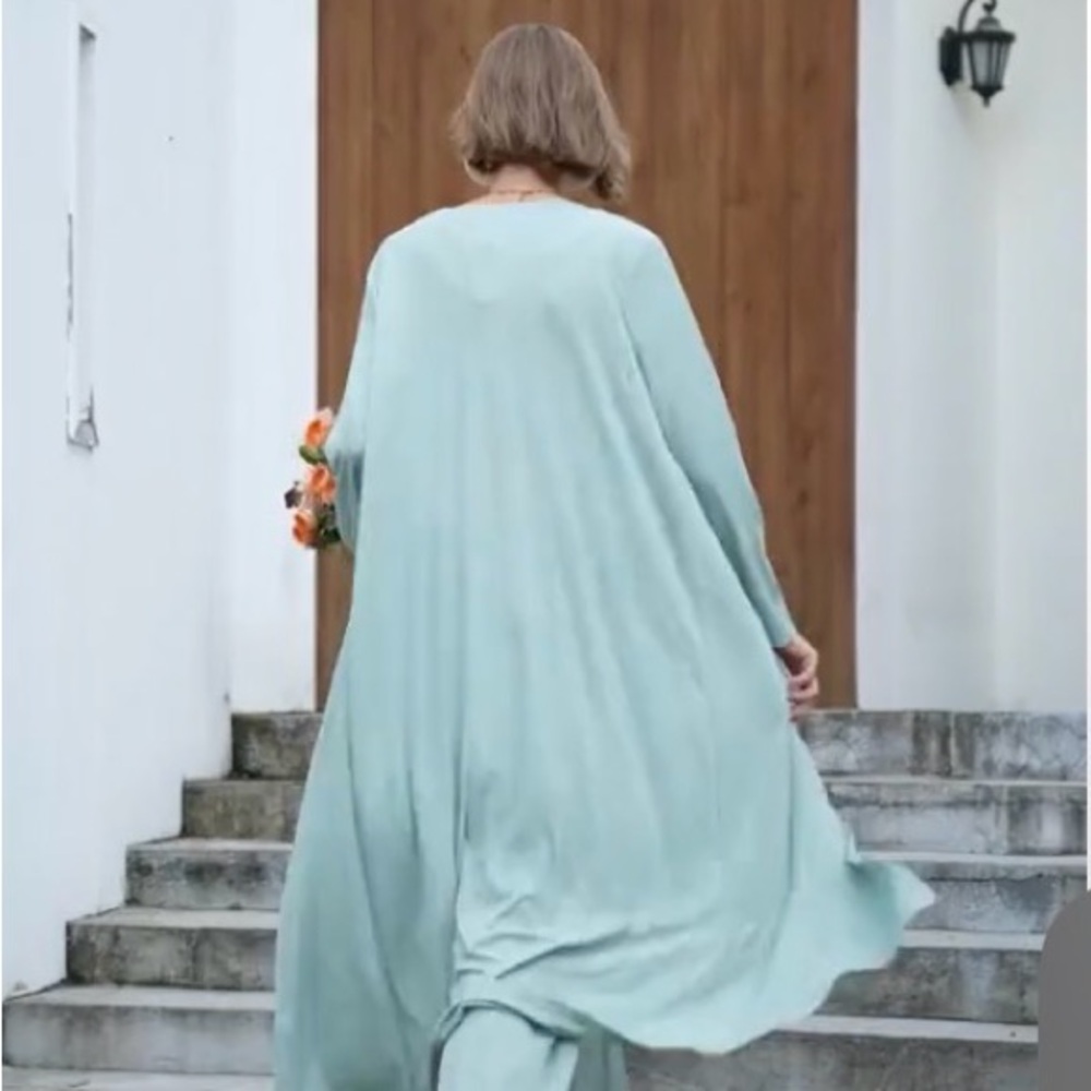 Elegant Boutique Mint Green Women's 3 Piece Jumpsuit Set - Picture 6 of 8